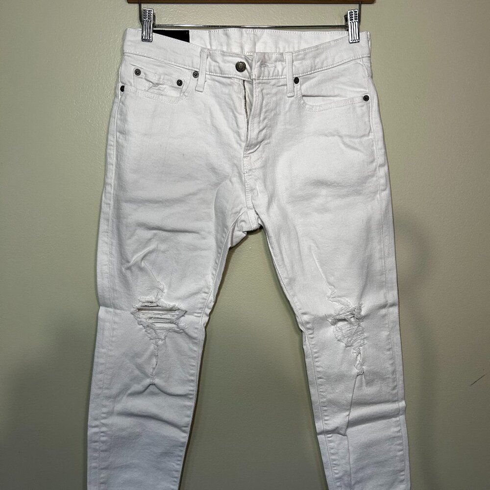 Abercrombie & Fitch - Ripped Jeans - Skinny Taper Stretch - 31x30 - white